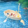 Plastic Floating Plastic Boat Mini Fish Tank Landscape Aquarium Decorations  DIY Home Ornament
