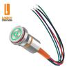 Lanbo 16F1 IP68 Waterproof Metal Push Button Switch with LED, Wire, and Stainless Steel Self-Locking Reset