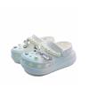 Crocs Crush Clog EVA Pearl Blue Cute Niche Little Fresh Beach Girl Hole Shoes Unisex White Blue