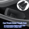 For Tesla Model Y/YL Juniper 2026 Car Door Trash Can TPE Door Side Storage Organizer Glove Box Model 3 Highland Car Accessories