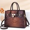 Stylish Large Capacity Crocodile Pattern Tote Handbag For Trendy Everyday Use