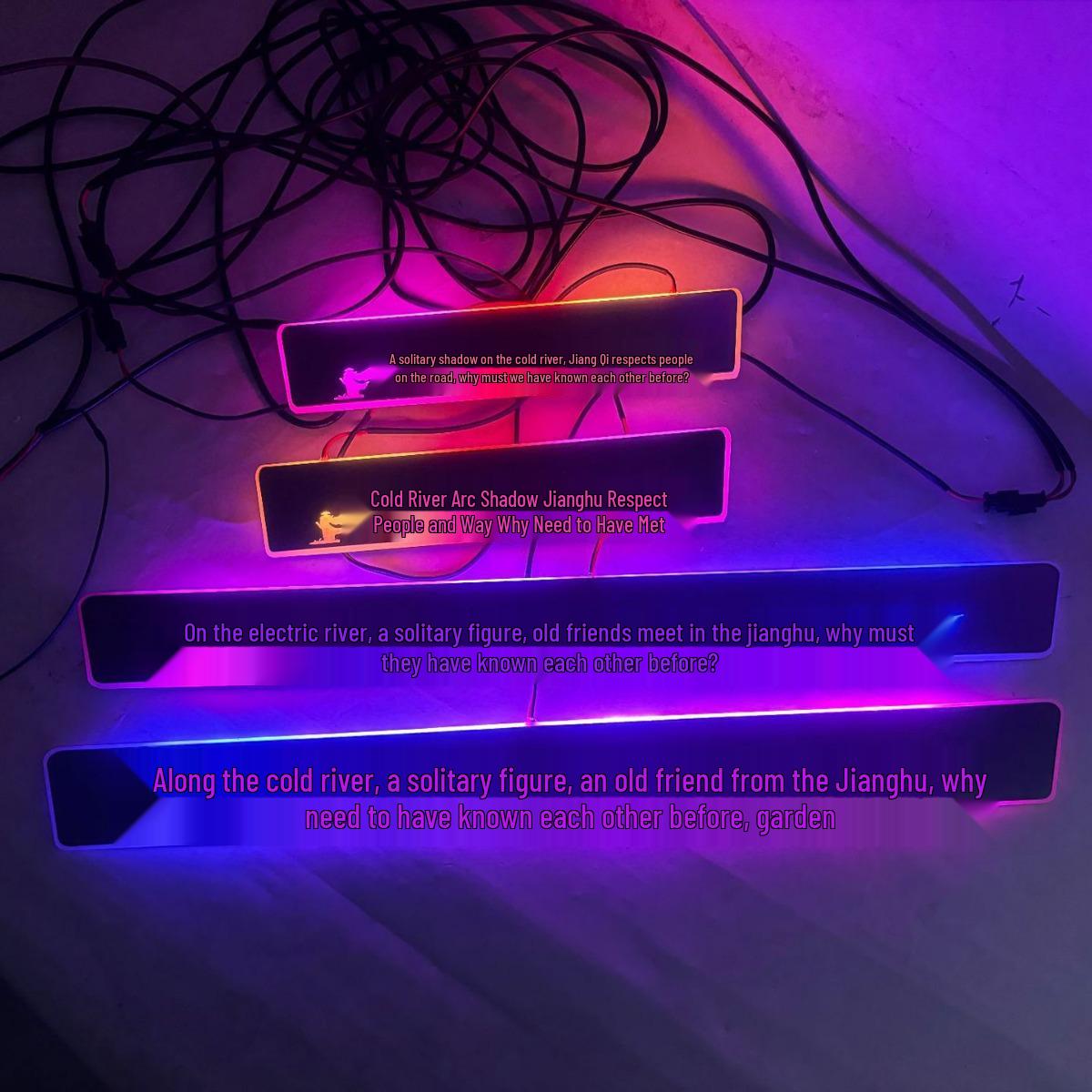 

Светодиодные переливающиеся накладки на пороги дверей из 4 частей для Proton Saga Custom Size