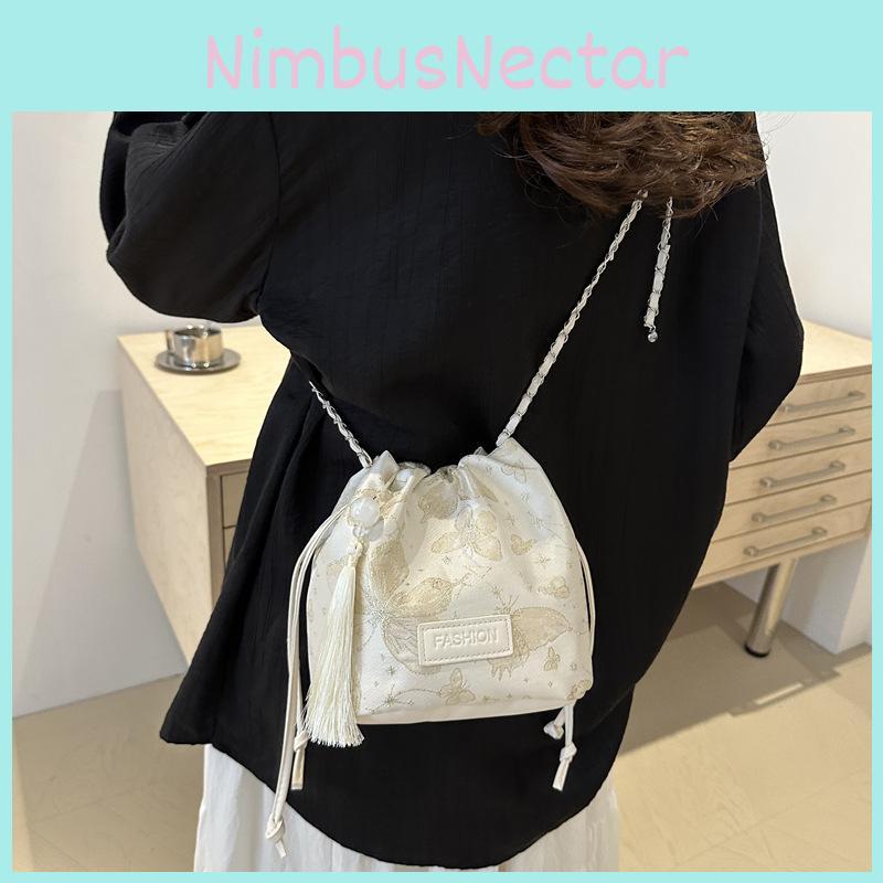 Chic Street Style Pu Bucket Bag For Women 2024 Fashionable Casual Commuter Handbag