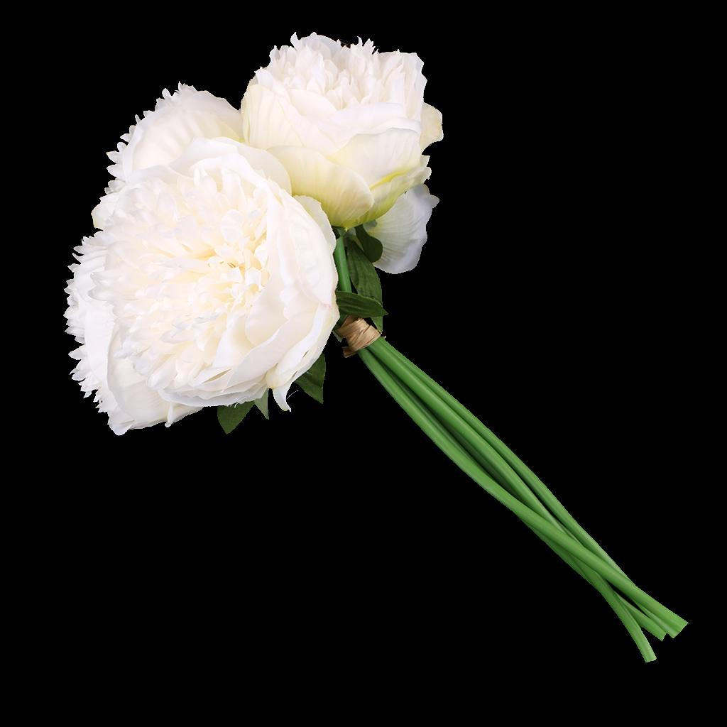 

1Bouquet Silk Flower Artifical Penoy Wedding Party Home Decor Milk White