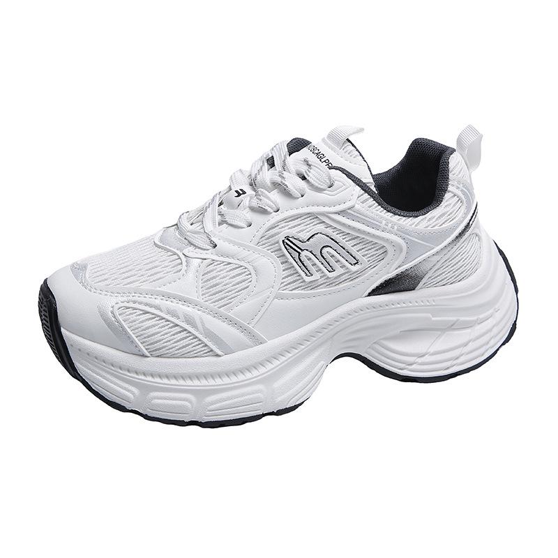 

Весенние корейские кроссовки на платформе со стразами 2025 - Женская повседневная обувь в уличном стиле, увеличивающая рост 40