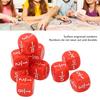 20Pcs Fraction Dice Class Set Plastic 6 Sided Multi Faceted Table Game Accessories for Kids Math Practice