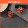 Unique Geometric Design Personalized Chinese Style Bull Year Enamel Brooch For Everyone