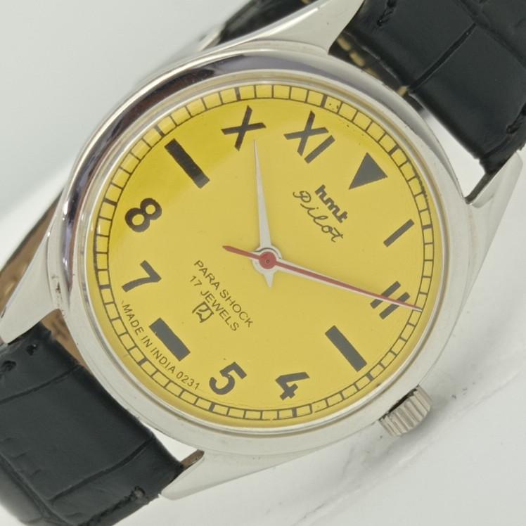

OLD HMT PILOT WINDING ИНДИЙСКИЕ МУЖСКИЕ МЕХАНИЧЕСКИЕ ЧАСЫ a413149-1 Артикул009-a413149