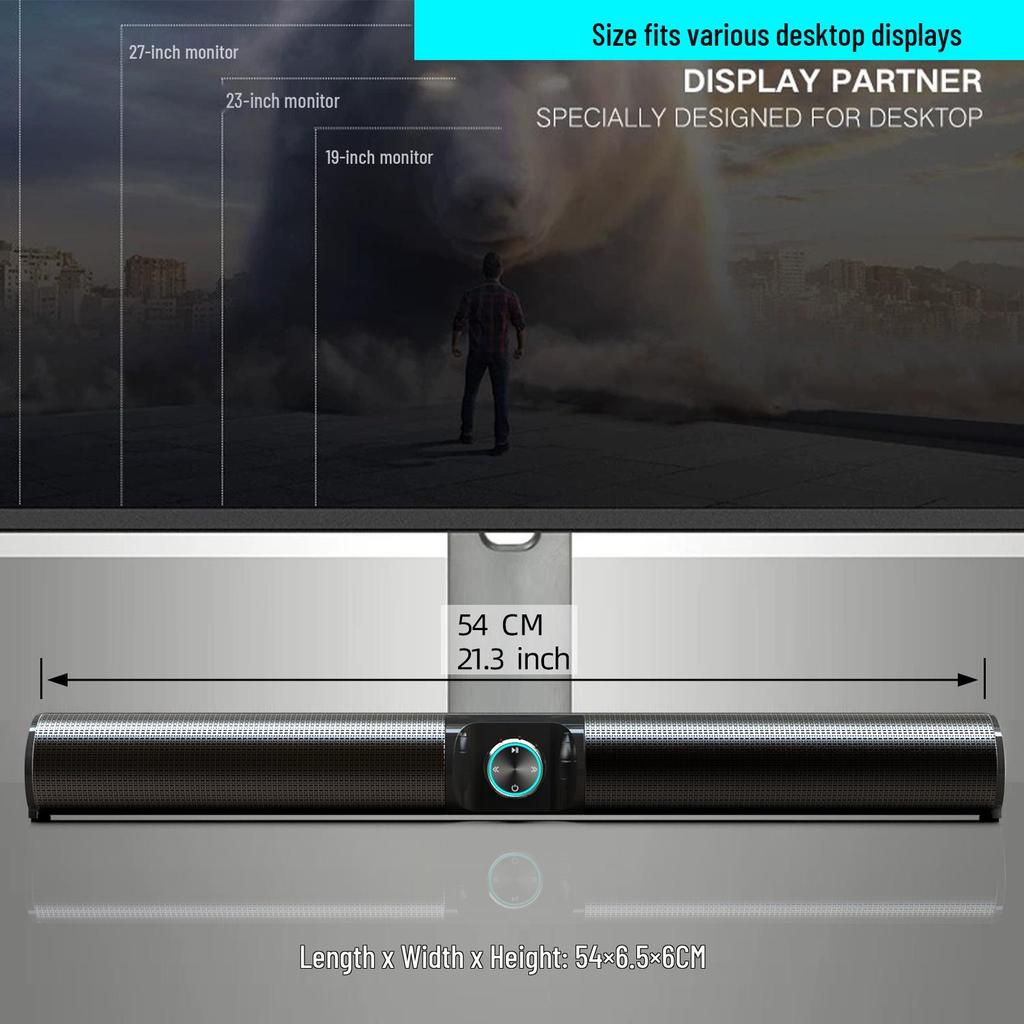 2025 Wireless Soundbar: Bluetooth Speaker for TV, Computer, Outdoor & Gaming