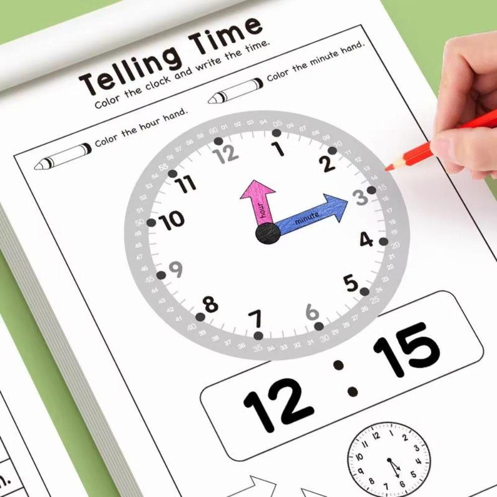 Painting Exercise Time Cognition Book Tracing Drawing Learning Book  Zero Foundation