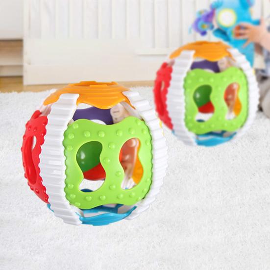 Neugeborenen Schütteln Glocke Spielzeug Hohl Ball Form Mehrzweck Silikon Baby Rassel Zahnen Spielzeug für Kleinkinder