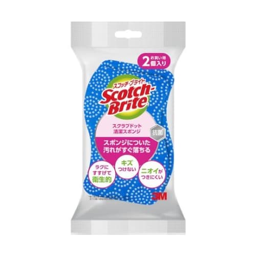 3M Scotch Bright Scrub Dot Cleaning Sponge 2 Pack (Blue) 7010678306