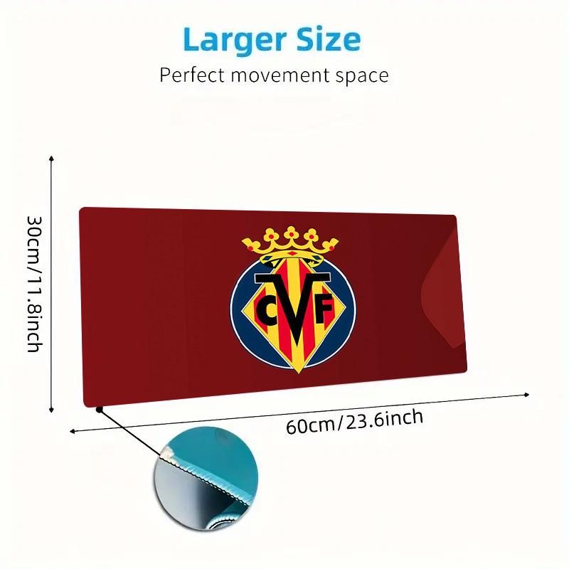 Villarreal Print Cushion Non-slip Laptop Tablet Big Mousepad XXL Mat Mini PC Playmat With Lock edge
