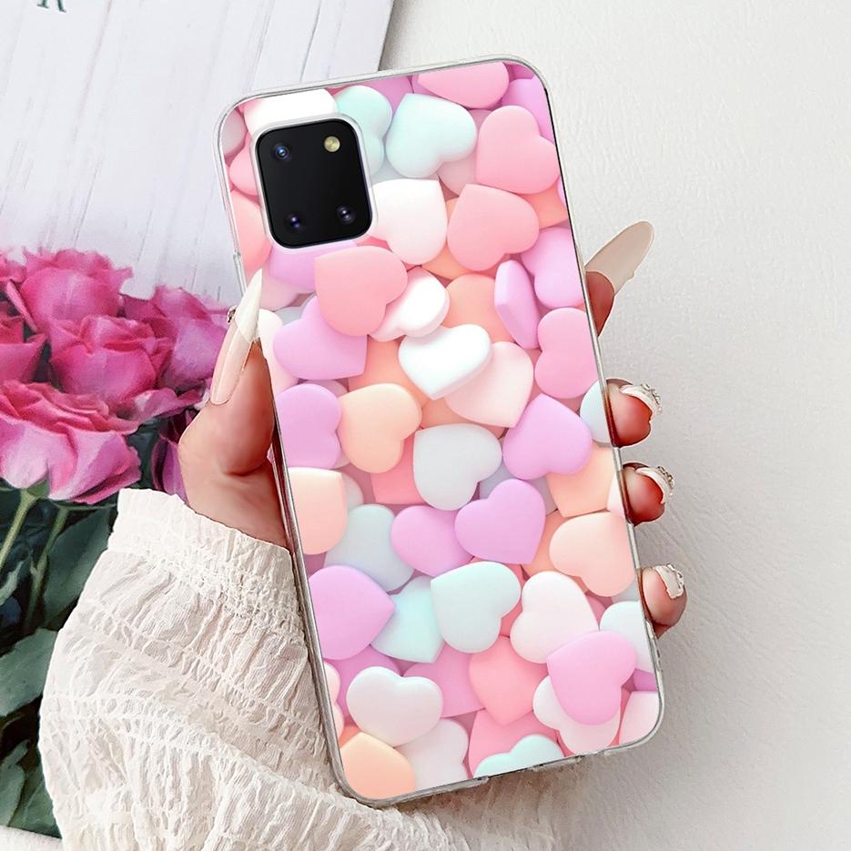 For Samsung Galaxy Note 10 Lite Case SM-N770F Luxury Love Heart Painted Cover Soft Slim Phone Case For Samsung Note10 Lite Shell