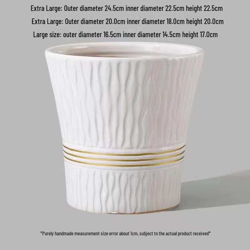 Nordic Style Large Ceramic Flower Pot for Money Tree, Pothos, and Clivia