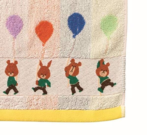 Marushin Bath The Bear 60 x 120 Balloon 4335000400 Towel, School, cm, March, 100% Cotton,