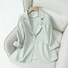 Women's Summer Seven-Sleeve Casual Blazer 2025 - Popular One-Button Jacket