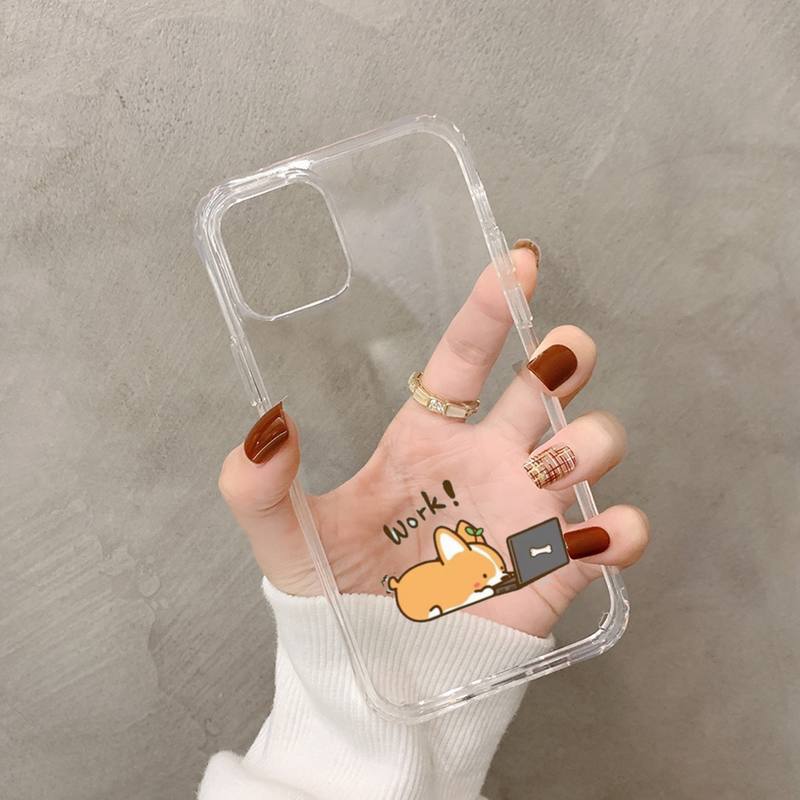 Funny Cute Dog Corgi Phone Case for iphone 13 11 12 pro XS MAX 8 7 6 6S Plus X 5S SE 2020 XR case