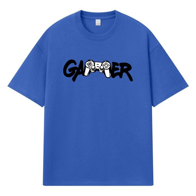 2026 Game Controller Printed Graphic Streetwear Y2k Harajuku Clothes 100% Cotton T Shirt Casual Oversized Summer Men T-shirt