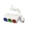 Car Cigarette Lighter Multi Socket Triple Splitter 2 USB Charger Adapter 12V
