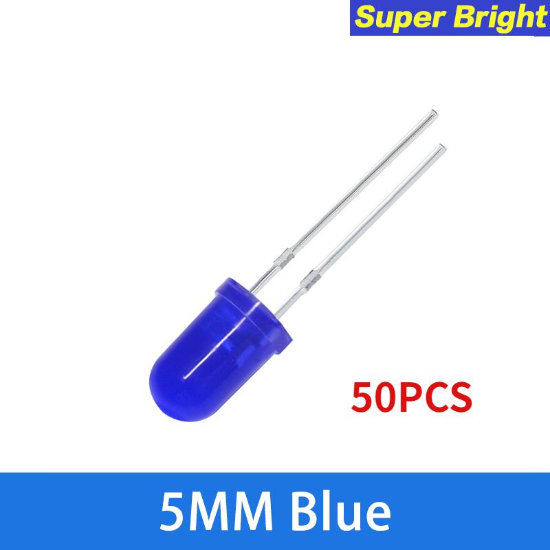 50/100pcs F5 5MM LED Diode Assorted Kit Ultra Bright LED Diodes White Red Blue Green Yellow DIY Light Emitting Diodes