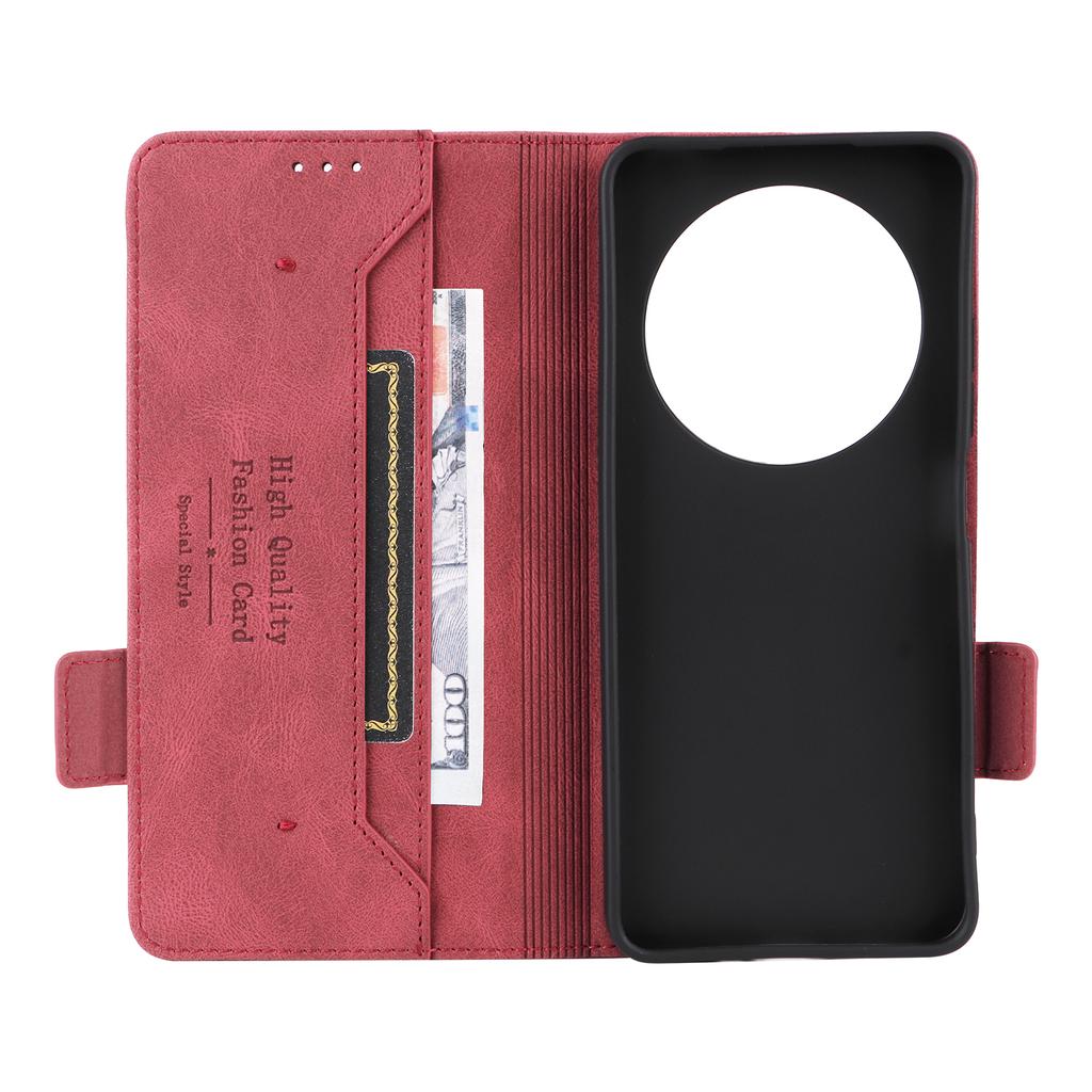 For Xiaomi Poco C75 4G/Redmi 14R 5G/14C 4G Case Leather Wallet Flip Phone Cover with Hardware Decor