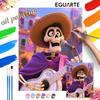 Handmade Diy Oil Painting Digital Painting Kit Coco Music Guitar Character Home Living Room Entrance Decoration Hanging Painting