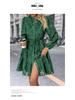 European and American Elegant Retro Lace Long Sleeve Dress - Multicolor Spring & Autumn Style