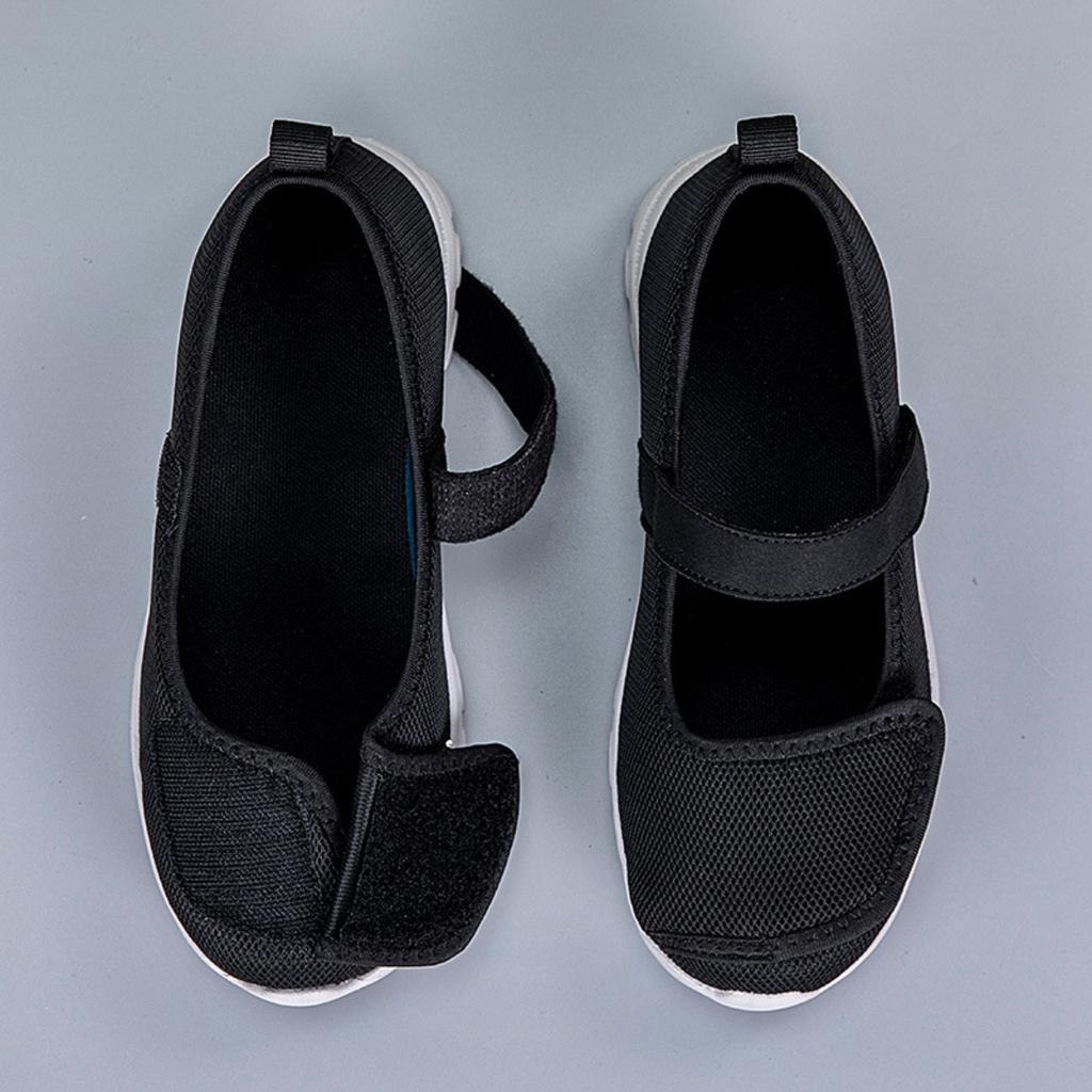 Ladies' Barefoot Walking Shoes, Velcro Adjustable Flat Shoes, Arthritis Edema Casual Shoes, Breathable and Convenient Slip In Sports Shoes