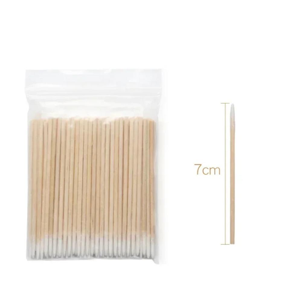 100/300/500Pcs  Wood Cotton Swab Clean Sticks Bud Tip Wooden Cotton  Manicure Detail Corrector tattoo clean,Tattoo accessories