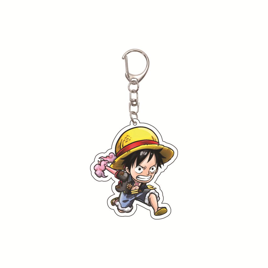 One Piece 5.5CM Acrylic Keychain, Anime Keychain, Luffy, Zoro Cartoon One Piece Bag Keychain