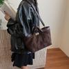 Suede bag women's large capacity autumn and winter messenger bag retro portable commuter tote bag