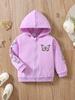 Giacca con Cappuccio Primavera Autunno da Ragazza Manica Lunga con Stampa Farfalle Zip Up Felpa con Cappuccio Cappotto