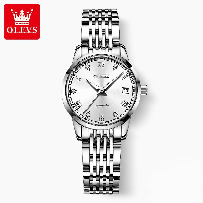 OLEVS новые брендовые часы, автоматические механические часы, женские простые водонепроницаемые женские часы, женские часы