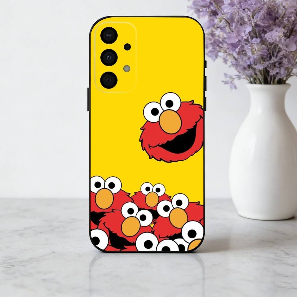 C-Cartoon R-Red cute A-Elmo-O  Phone Case For Samsung Galaxy A73,A72,A71,A70,A53,A52,A51,Soft Silicone Black Cover