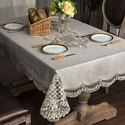 Mantel rectangular de encaje bordado nórdico para fiestas, comedores, cocinas, mesas de centro cuadradas, a prueba de polvo, ligero y de lujo