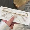 Senior Cat Eye Metal Glasses Women Men Rhinestone Metal Frame Computer Eye Protection Anti Blue Light Eyeglasses