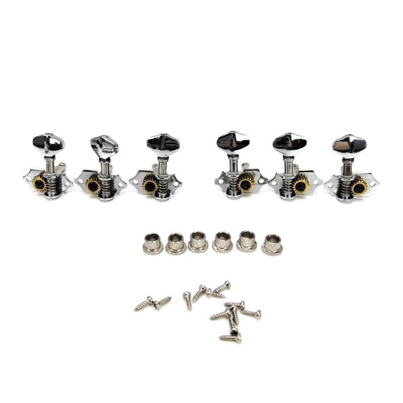 6Pieces Metal Guitar Tuning Machines Suitable for Professional Musicians Seeking Superior Sound and Robust Construction