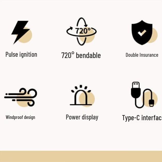 Перезаряжаемая электронная зажигалка для газовой плиты с длинной ручкой