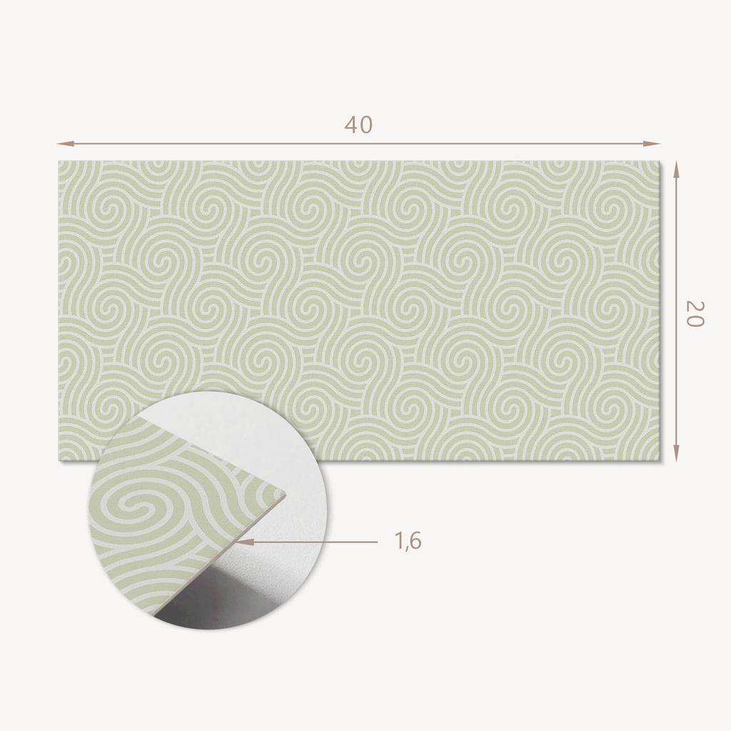 Vinyl Wall Tile Decoration For Office Waves In a Spiral Pattern 10X40X20 Cm