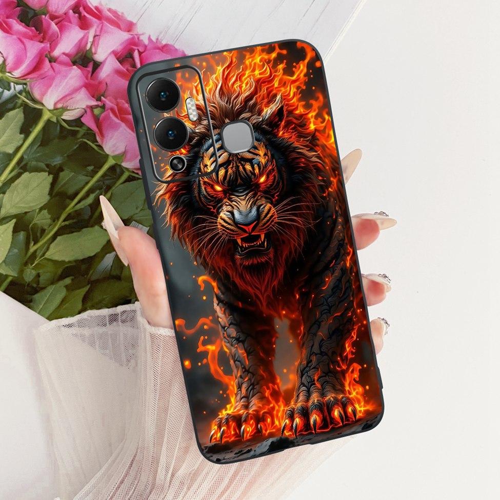 For Infinix Hot 12 Play Case Cover Cute Cat Luxury Fashion Funny Painted Phone Casing For Infinix X6816 X6816C