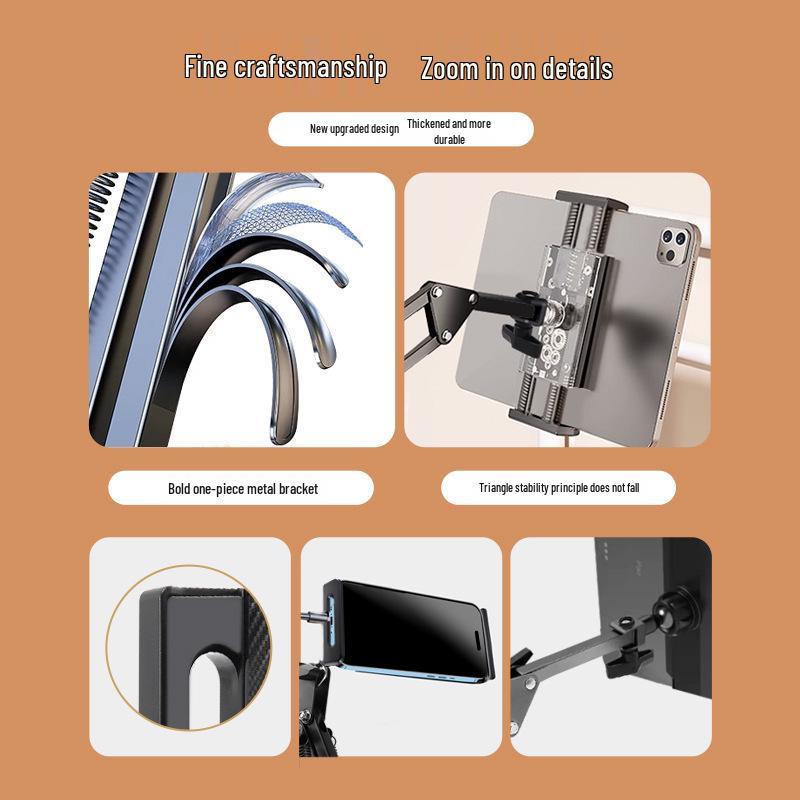 מחזיק אוניברסלי מתכוונן לטאבלט וטלפון לשימוש במיטה או בשולחן