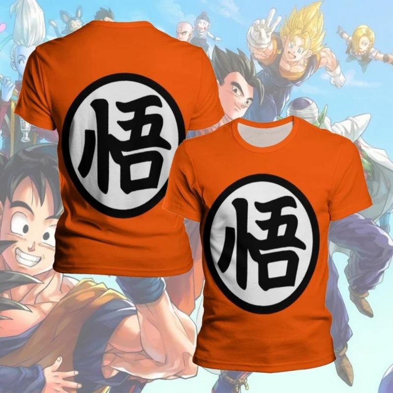 

Dragon Ball Wukong 3D Printing Breathable Quick Drying Comfortable Sports Parent-Child Clothing Men s Crew Neck T-Shirt 6XL