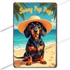 Vintage Cute Dog Themed Metal Tin Sign Retro Funny Puppy Wall Art Decor for Home Pet Shop Man Cave Rustic Iron Painting Plaque