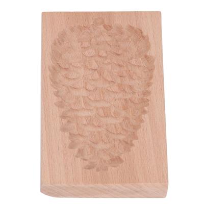 Wooden Cookie Mould Beechwood Reusable Washable Biscuit Press Stamp Mold for Kitchen Baking Pine