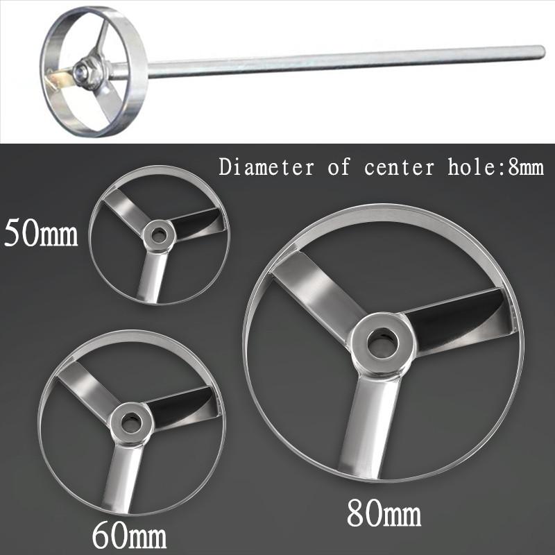 1pcs lab stainless steel turbine type blade plate paddle, machine impeller turbine stirring paddle with rod