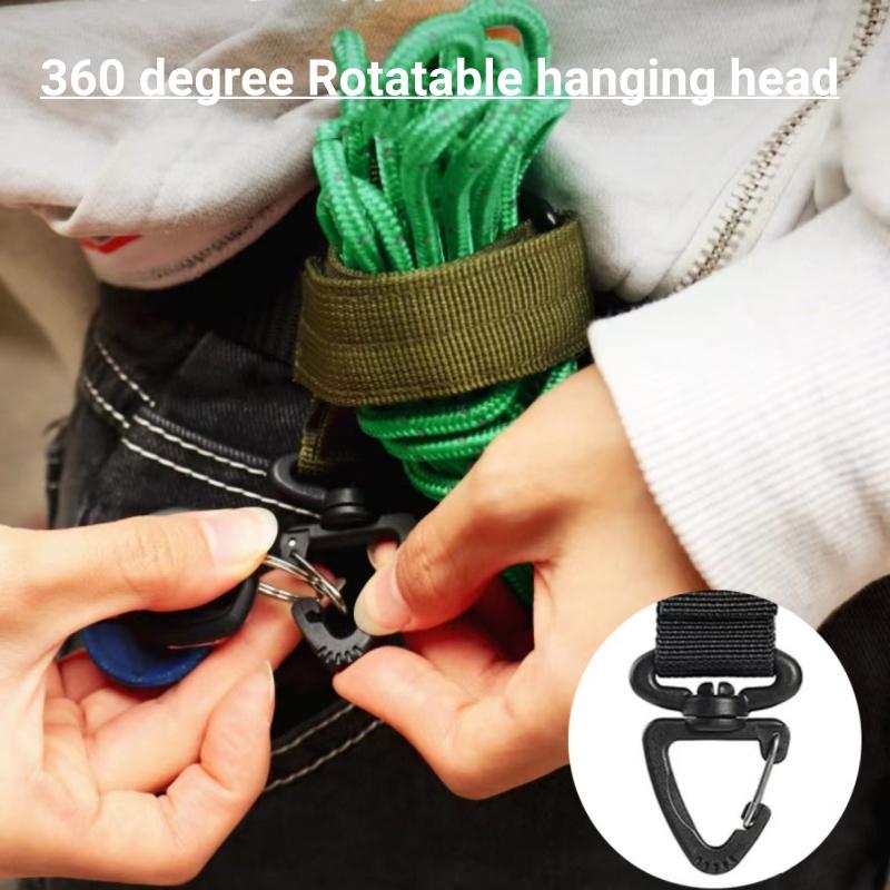 Outdoor-Schlüsselanhänger, taktischer Ausrüstungsclip, Aufbewahrungstasche, Gürtel, Schlüsselanhänger, Gurtband, Handschuhe, Seilhalter, Haken, Nylon-Gurtband, Schlüsselanhänger