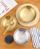 Korean Style Stainless Steel Double-Layer Gold Noodle Bowl - Large for Noodles, Rice, or Soup with Custom Logo