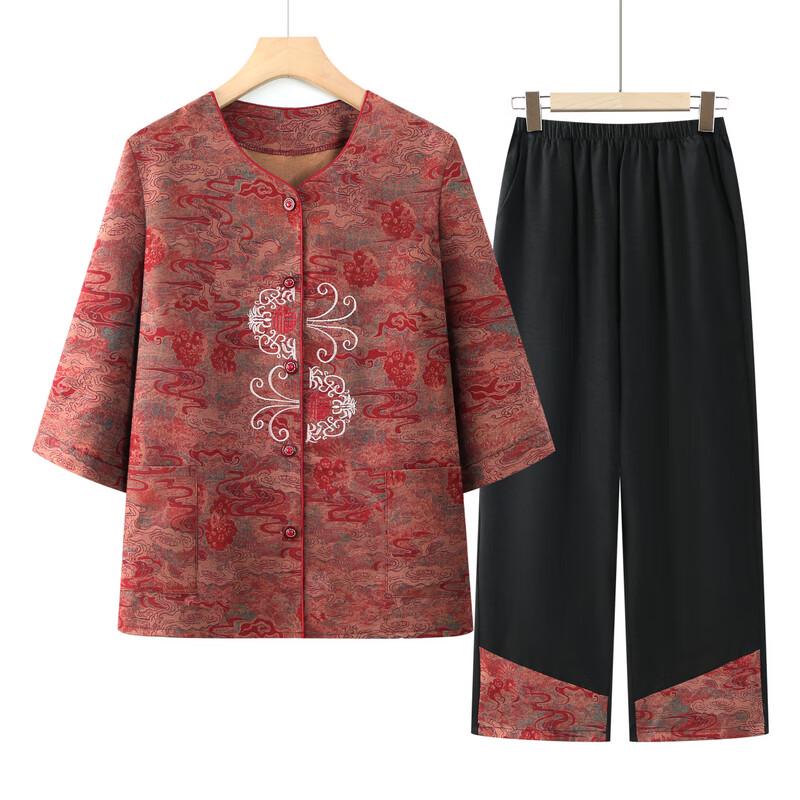 Yalu Elderly Women's New Chinese Style Summer Outfit