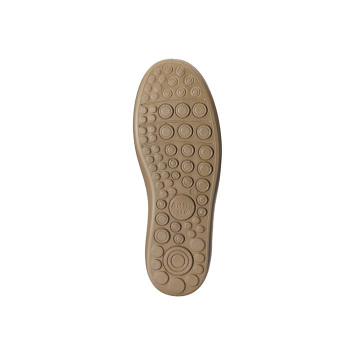 Achilles Sorbo Women's Genuine Leather Walking Shoes with Zipper, 3E, Coffee, Size 25.0 Cm, ASC 4290